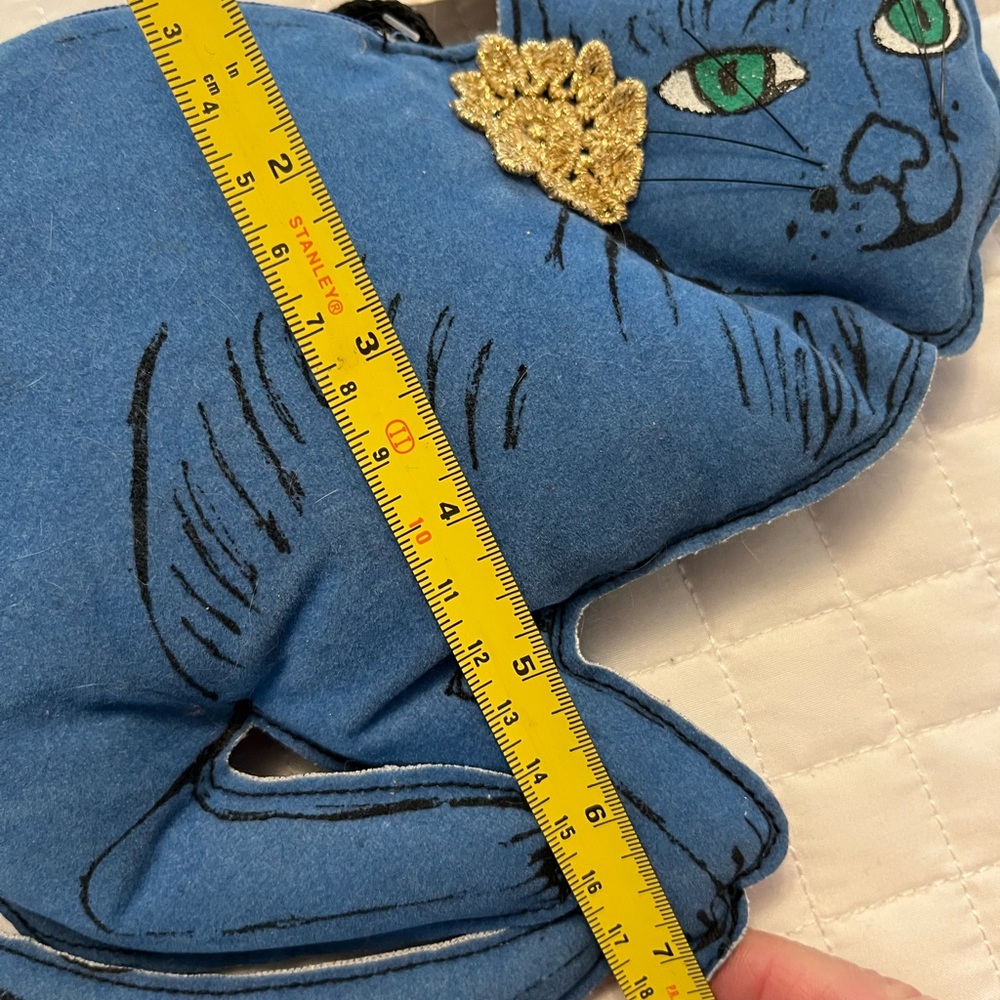 RARE Vintage Andy Warhol Blue Cat Pop Art Purse New With Tags - Picture 7 of 8